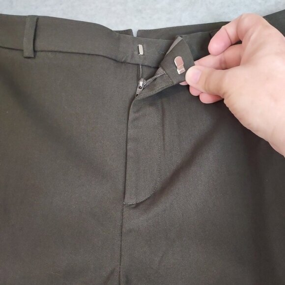Banana Republic 12R NEW Cotton Twill Academia Classic Stretch Pant Career Olive - Picture 4 of 11
